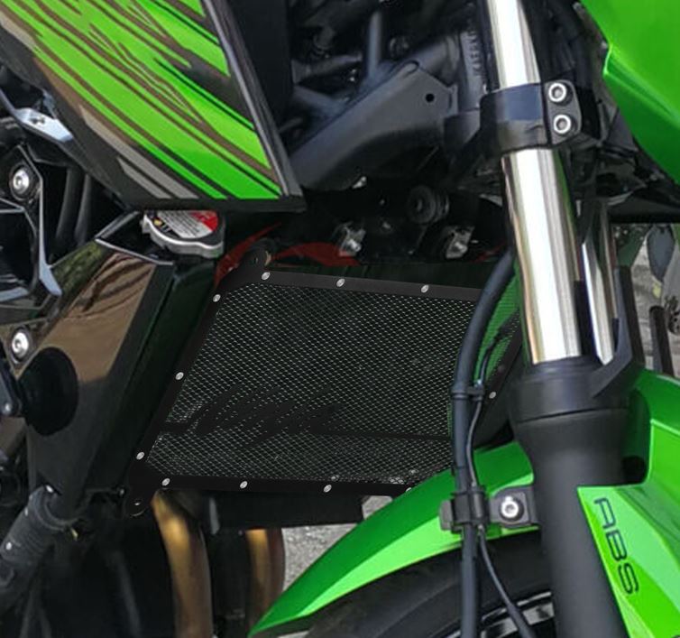 Kawasaki Ninja 400 Z400 Radiator Guard Protector Black Grill Cover_4