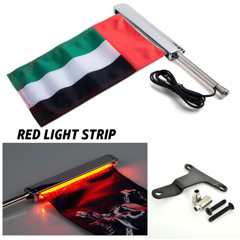 Goldwing LED UAE Flag Mount Left Panel Bracket 2018-2025 - 860129_1