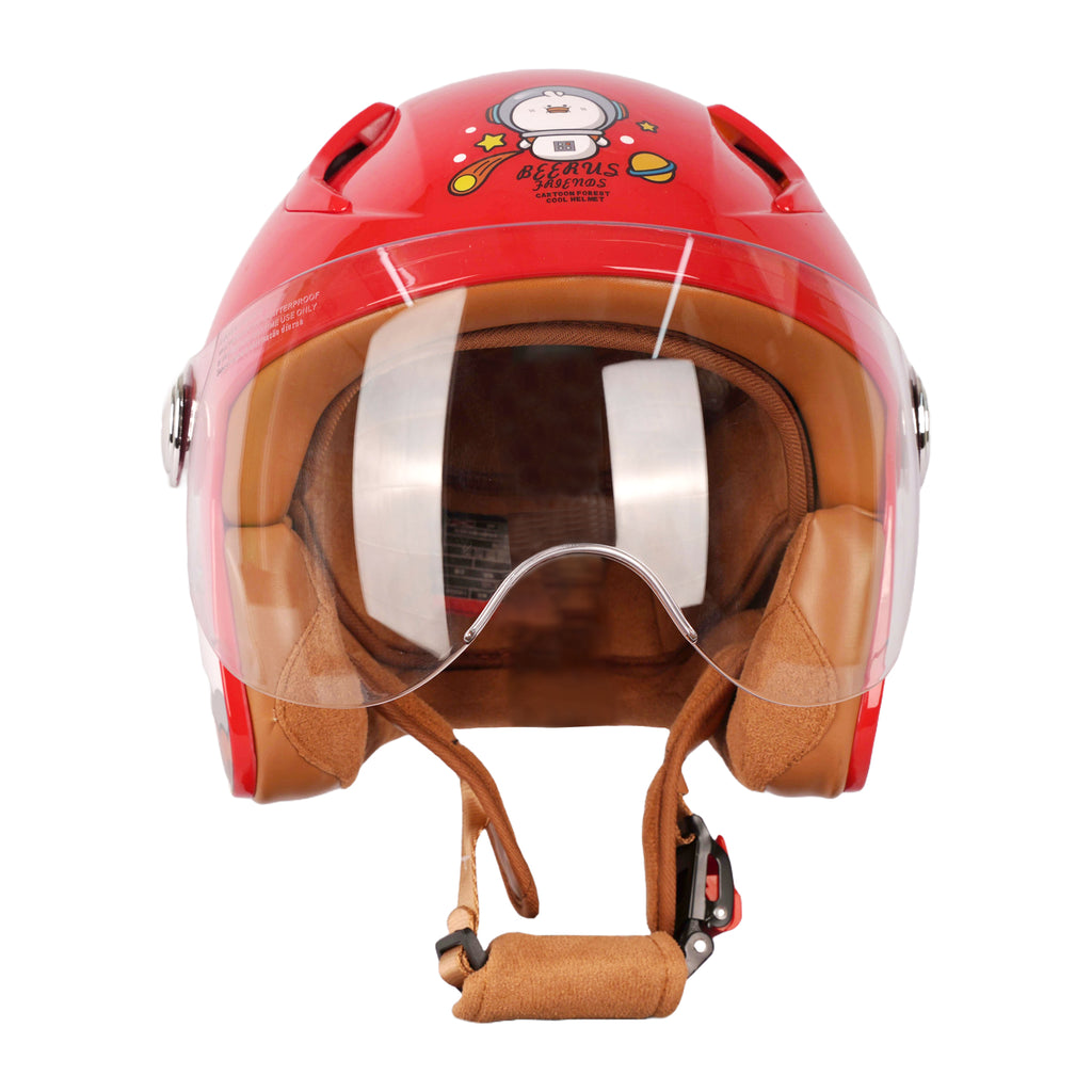 Children Half Face Safety Helmet | Protective Face Visor with Scratch Resistant Coating 835619