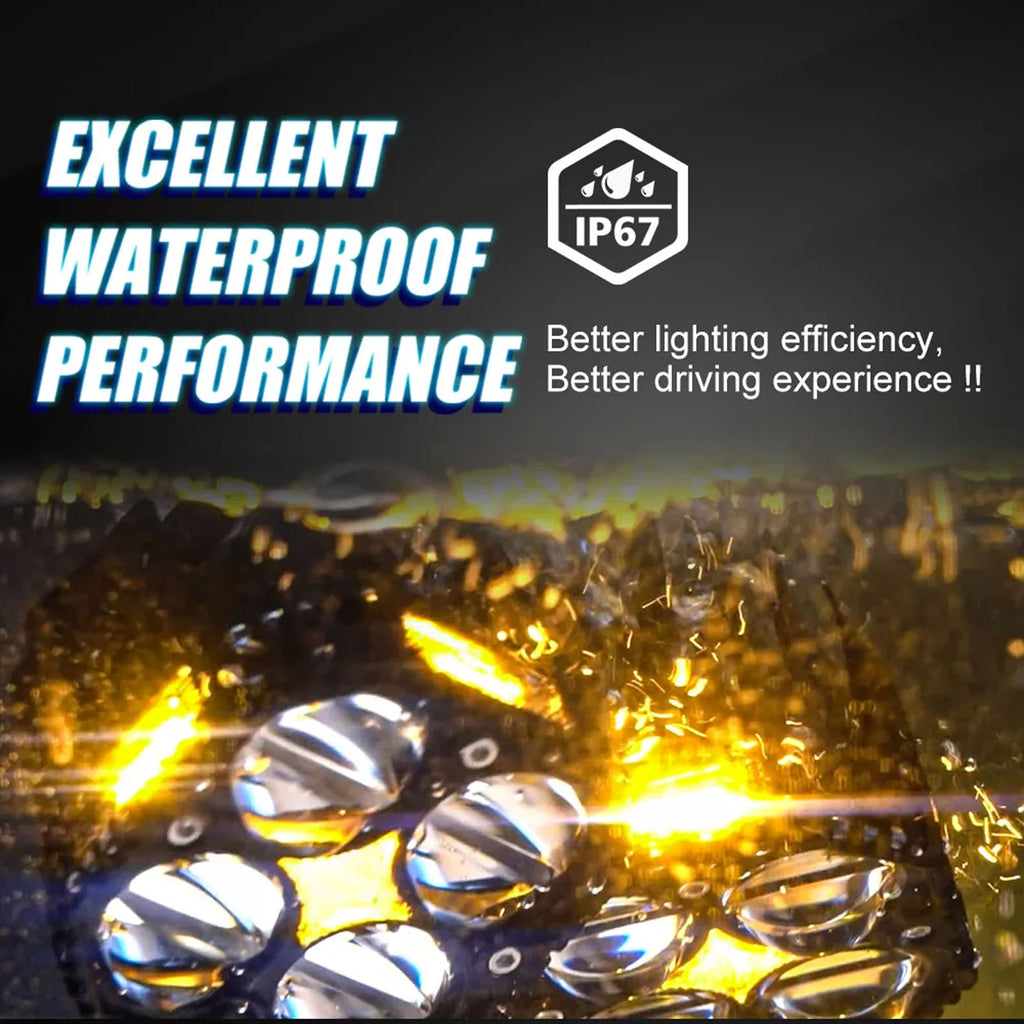 Motorcycle Lighting System External Spotlight Dual Color SYC 140W_3