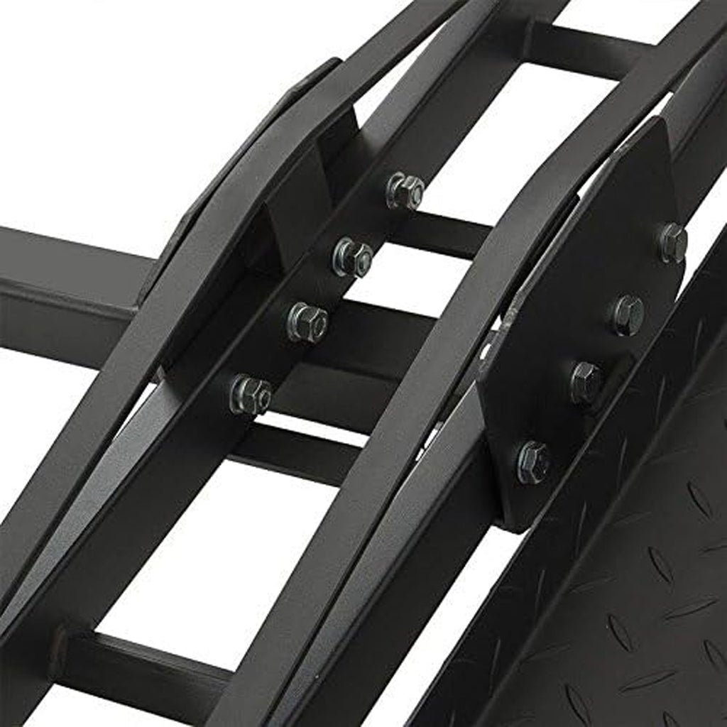 Heavy Duty Motorcycle Hitch Carrier with Ramp & Anti Tilt Lock_3