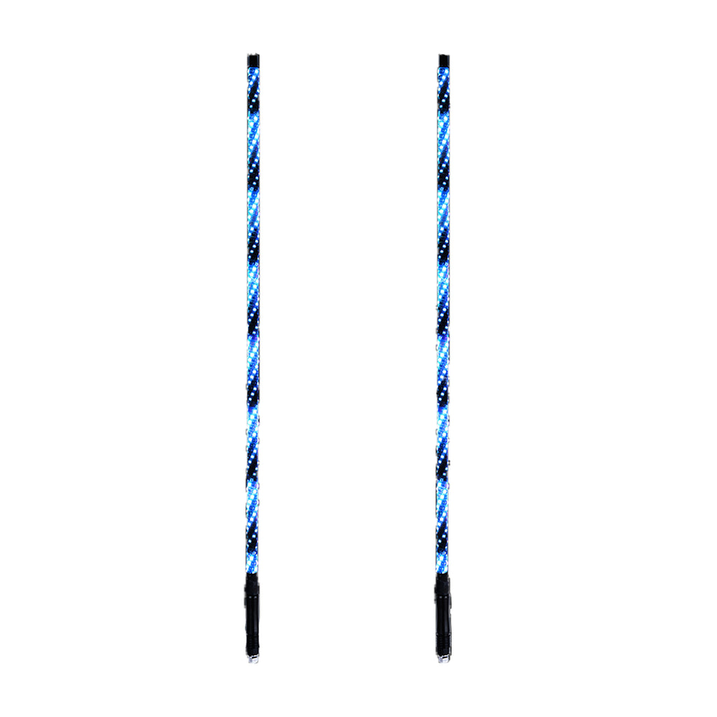 Wrapped Dream Color Remote Control Spiral Antenna Whip Light RGB LED Strip 100336