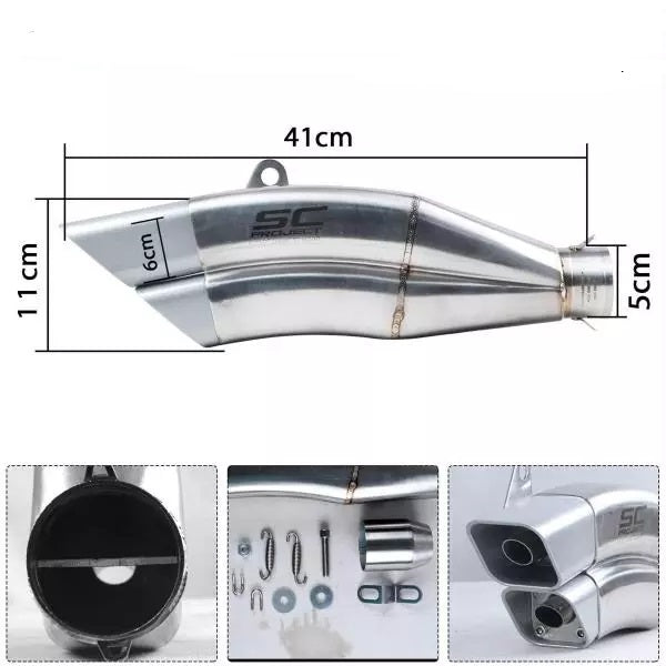 Universal Motorcycles Exhaust With Double Head_4