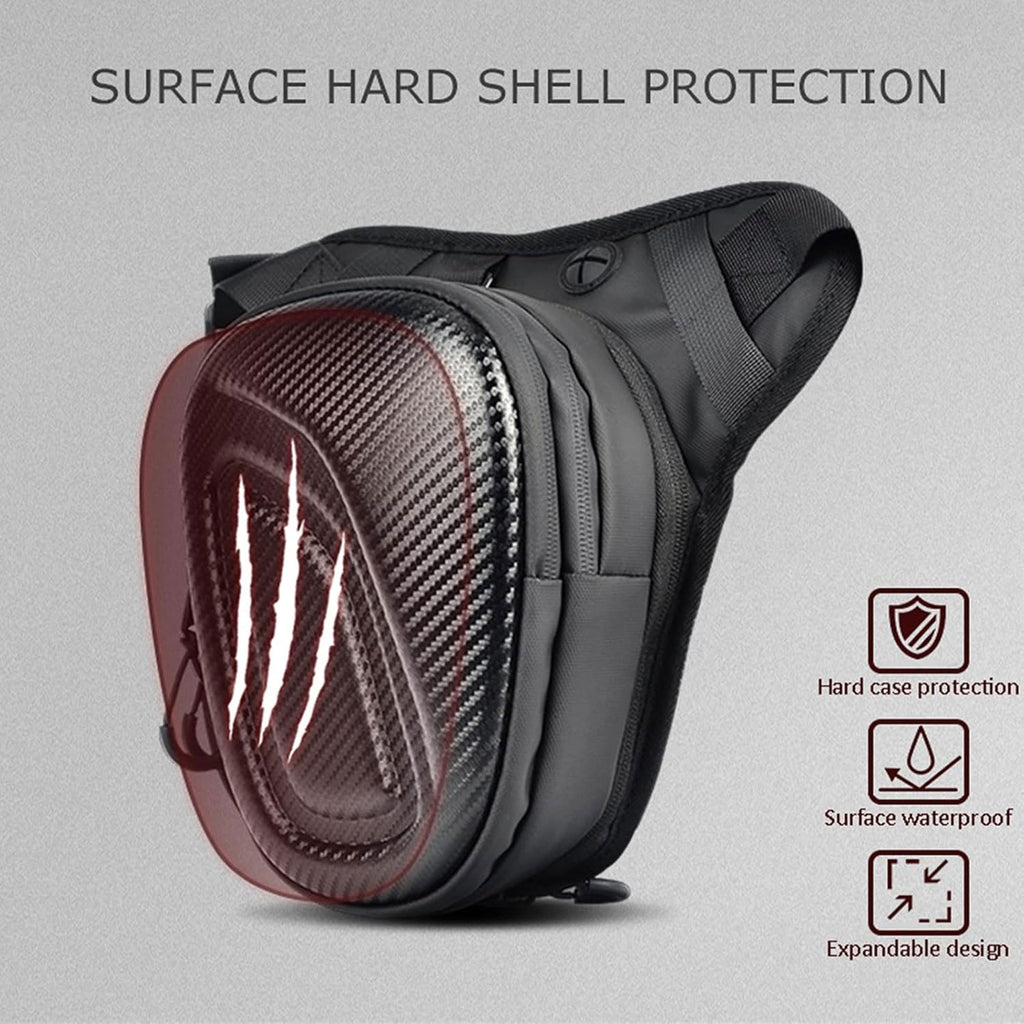 CUCYMA Carbon Fiber Motorcycle Tactical & Waterproof Leg Bag_3