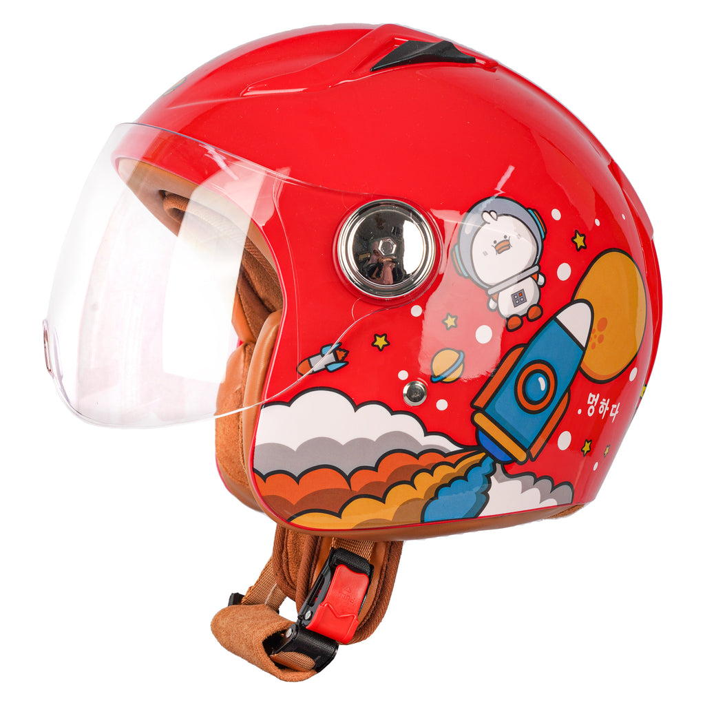 Children Half Face Safety Helmet | Protective Face Visor with Scratch Resistant Coating 835619