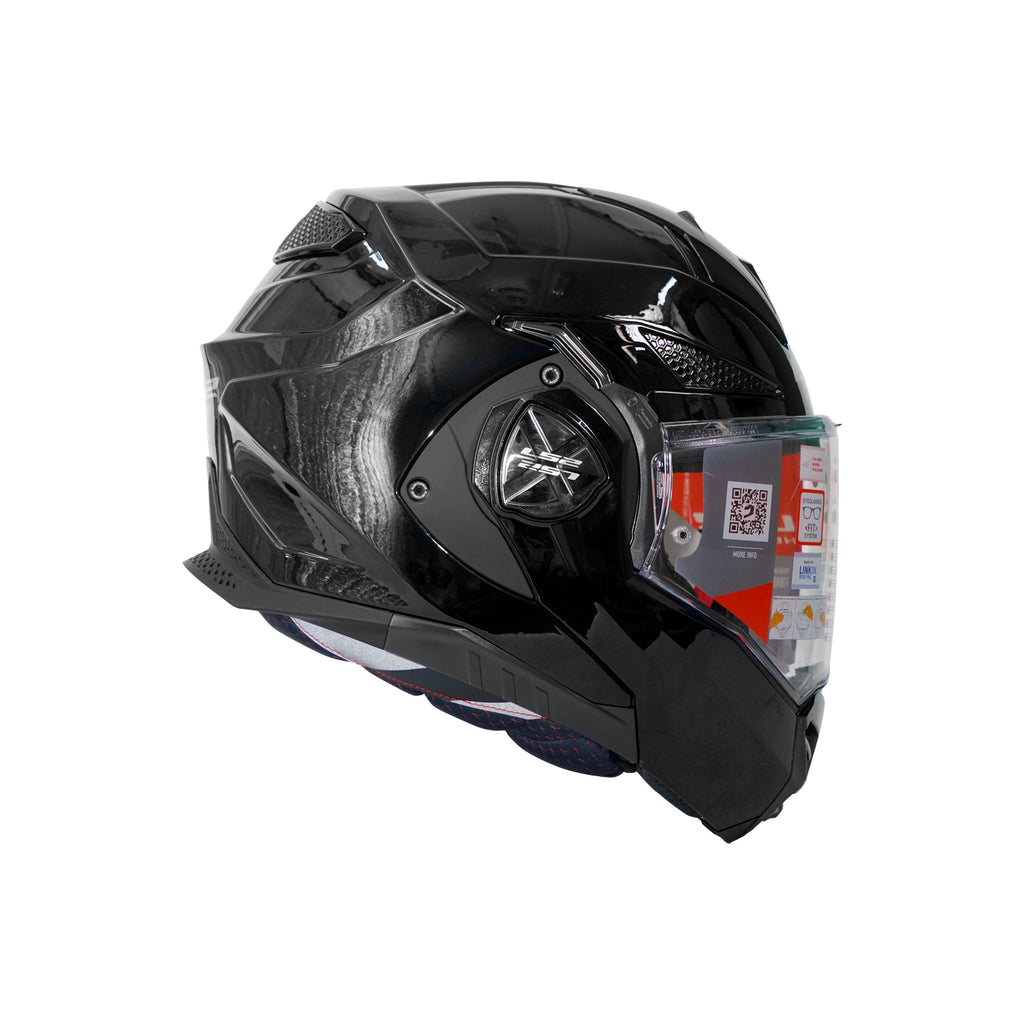 LS2 FF901 ADVANT X SOLID GLOSS BLACK MODULAR HELMET-609260