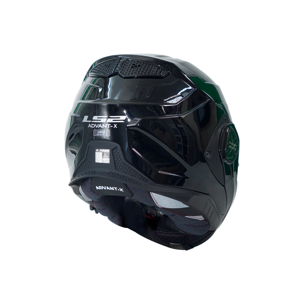 LS2 FF901 ADVANT X SOLID GLOSS BLACK MODULAR HELMET-609260