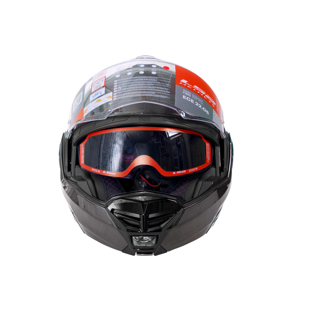 LS2 FF901 ADVANT X JEANS MOTORCYCLE MODULAR HELMET BLACK - 609273