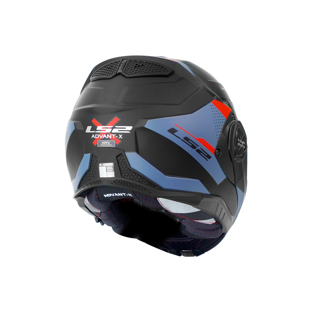 LS2 FF901 ADVANT X OBLIVION M. BLACK BLUE & RED MODULAR HELMET-609275