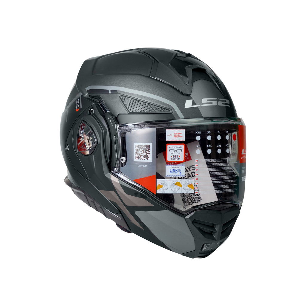 LS2 FF901 ADVANT X METRYK MODULAR HELMET MATT TITANIUM-609278
