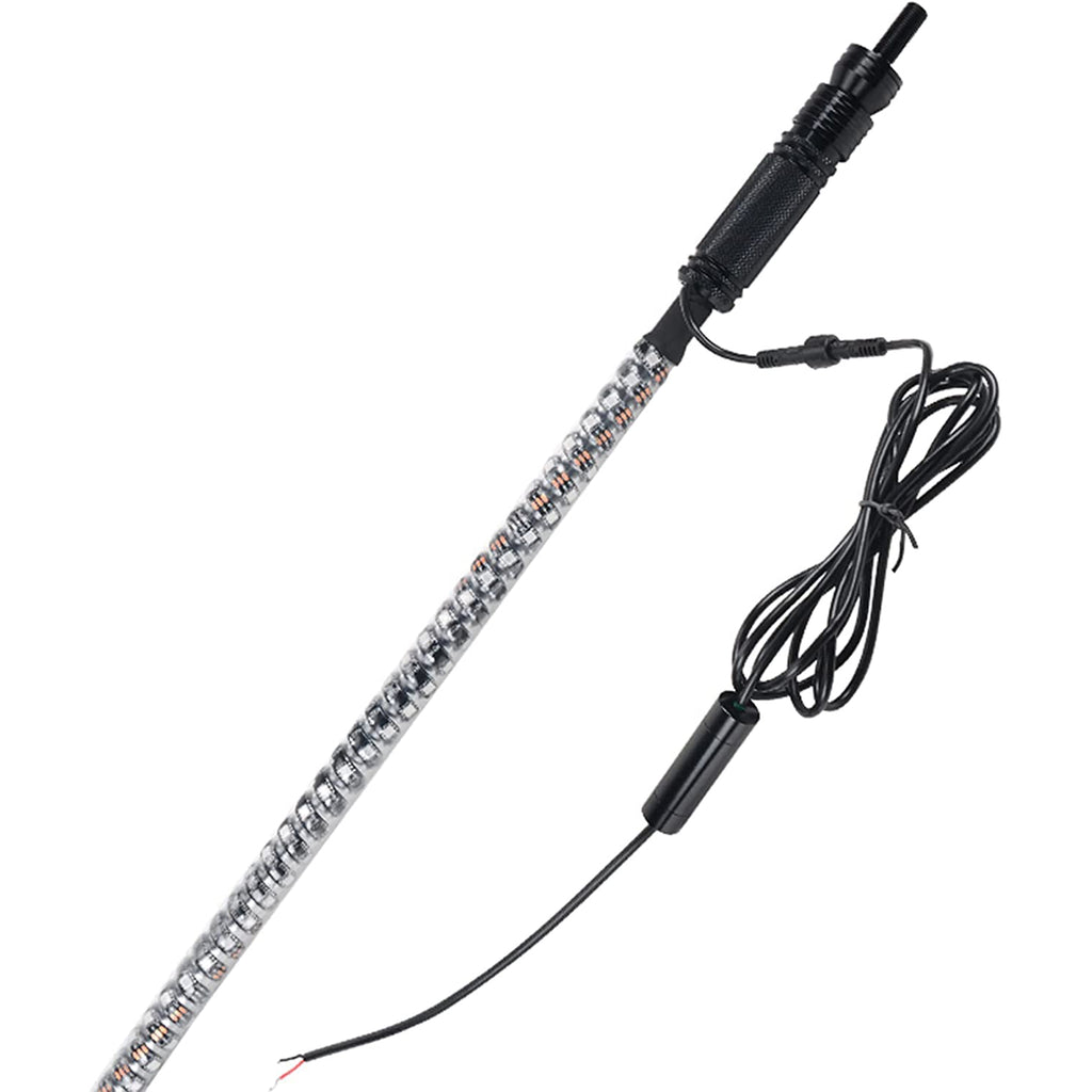 WRAPPED DREAM COLOR REMOTE CONTROL SPIRAL ANTENNA WHIP LIGHT RGB LED STRIP 4 FEET HEIGHT-100335