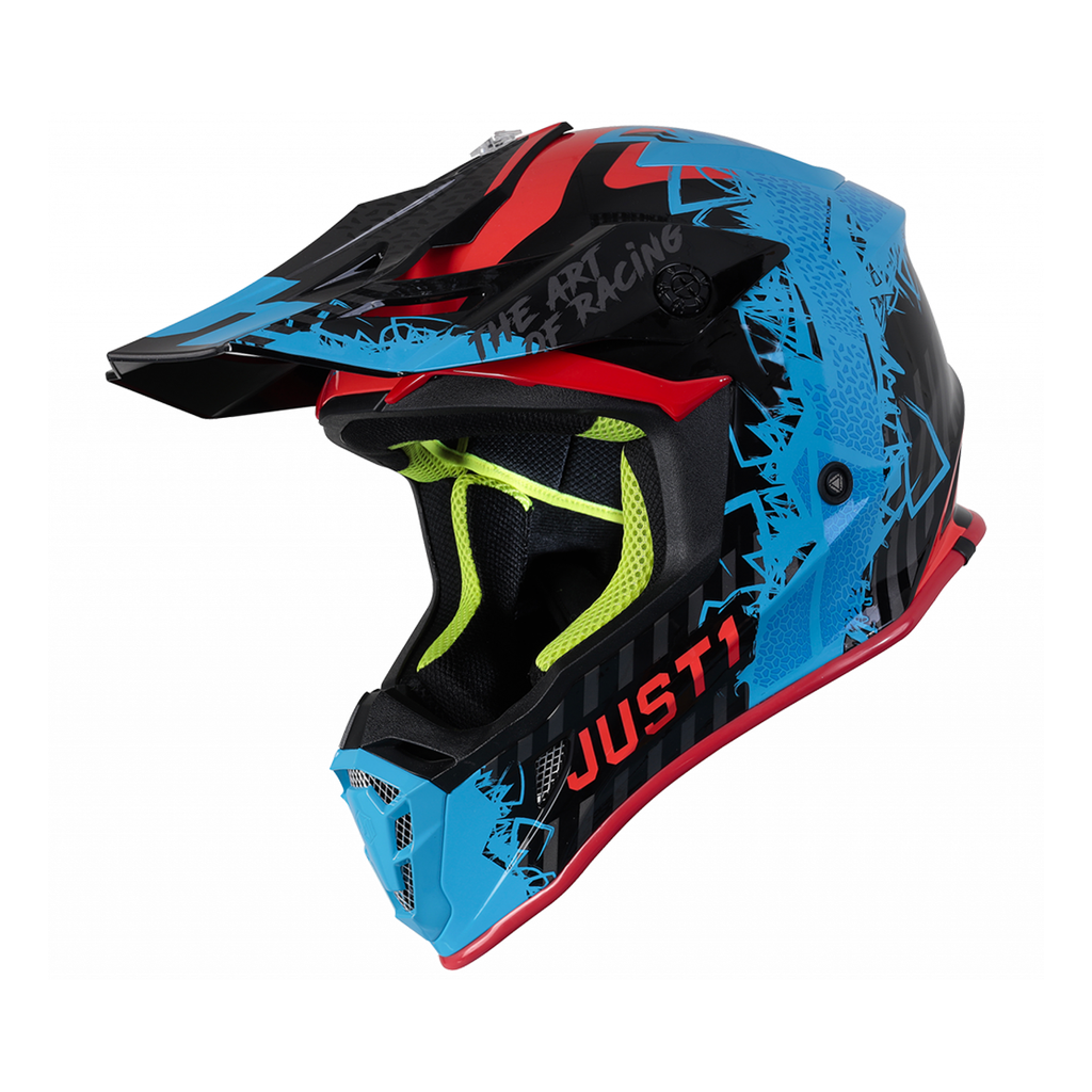 JUST1 J38 Mask Motocross Motorcycle Safety Helmet Blue Red Black 680015