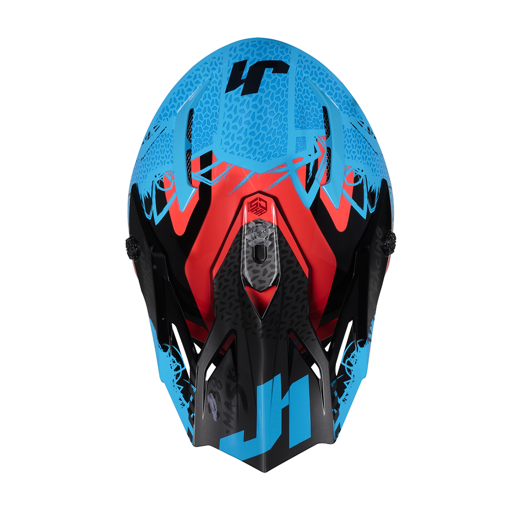 JUST1 J38 Mask Motocross Motorcycle Safety Helmet Blue Red Black 680015