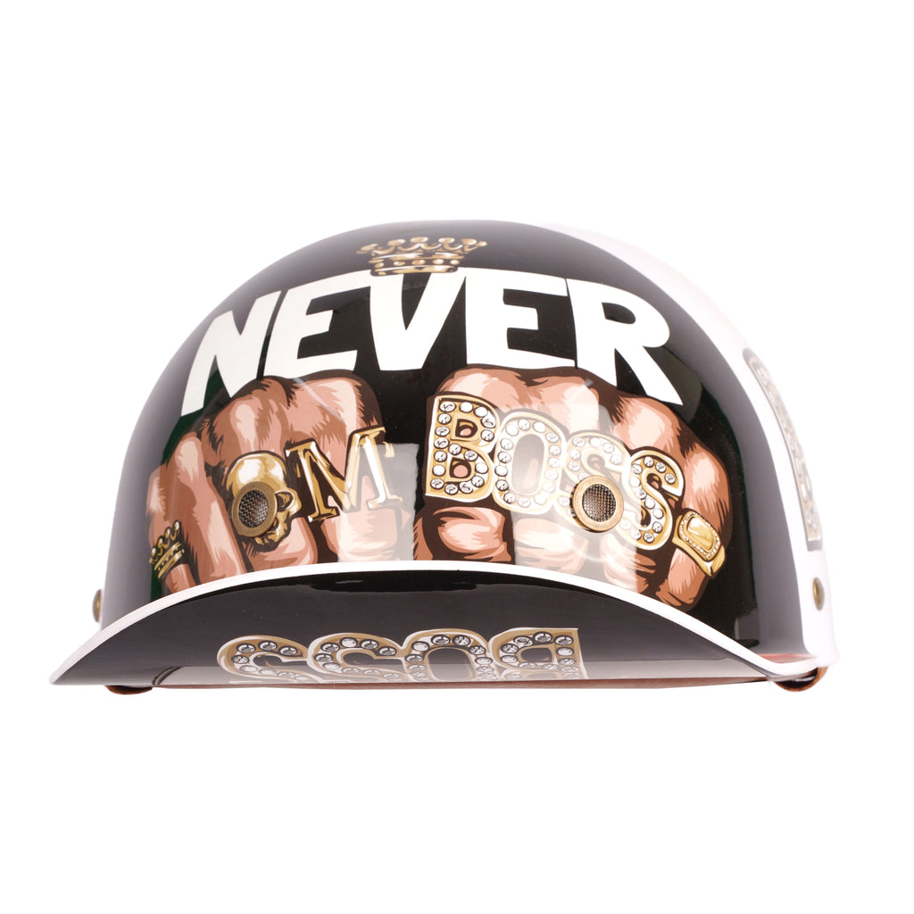 Men & Women Retro Cruiser Jet Classic Open Face Design Helmet - 835590
