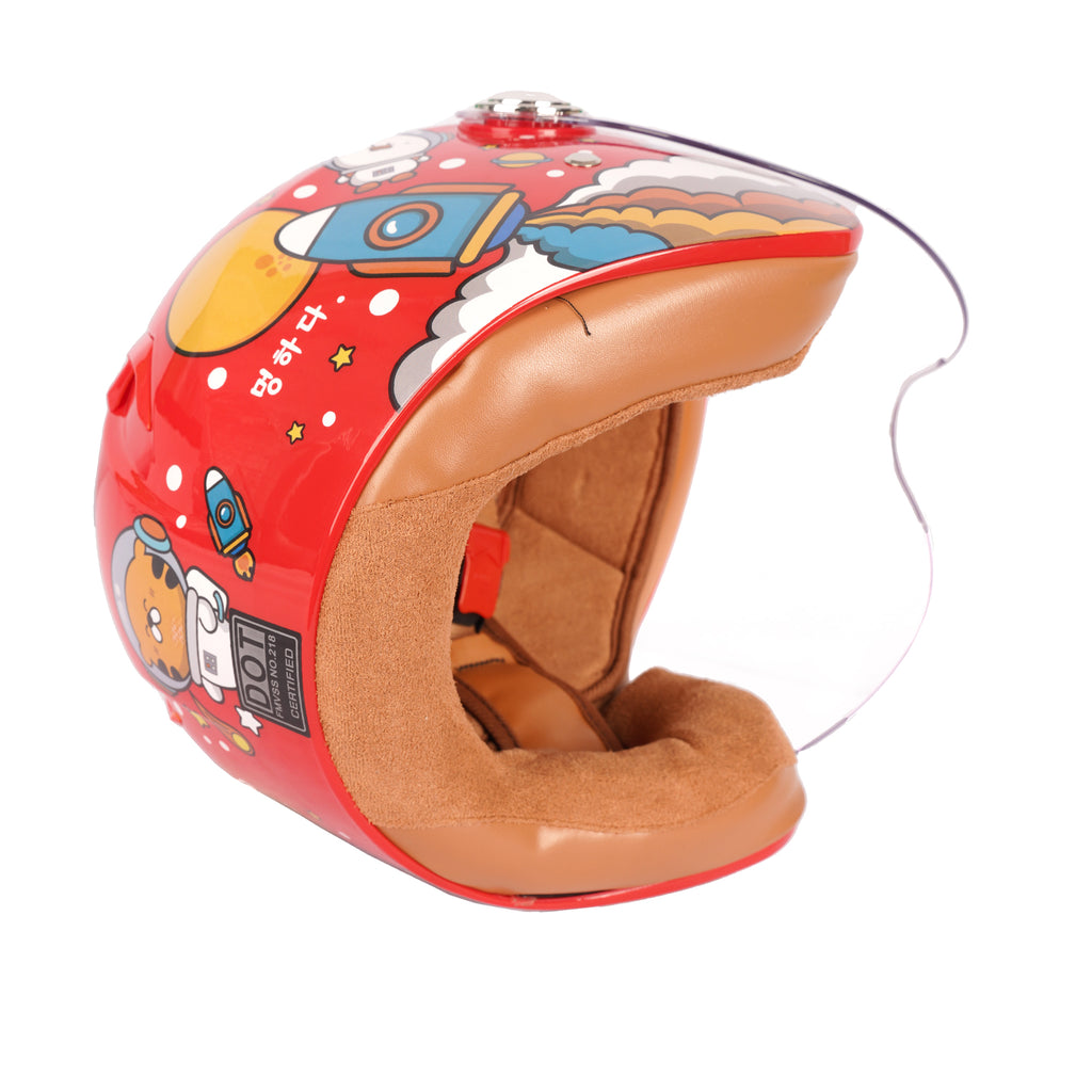 Children Half Face Safety Helmet | Protective Face Visor with Scratch Resistant Coating 835619