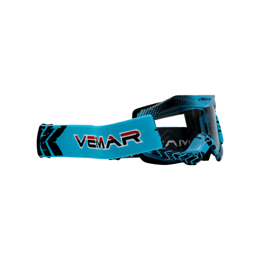 VEMAR Kid's Protective On/Off-Road Dirt Bike Goggles - Blue Color 708107