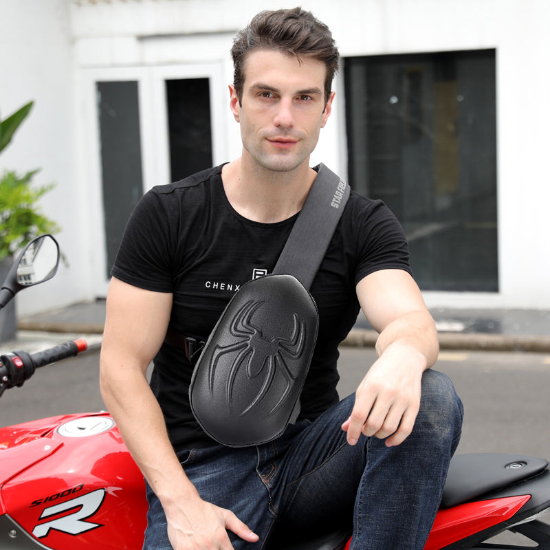 Spider Design Motorcycle Chest Bag/Backpack, 3D Dimensional Spider Bag  32cm(L) x 20cm(W) Black SKB-351 AK-708748