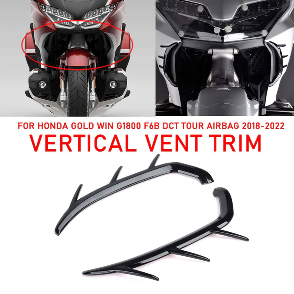 Goldwing F6B Large Wind Mask Chrome Front Vents Trim 2Pcs - 860025_11