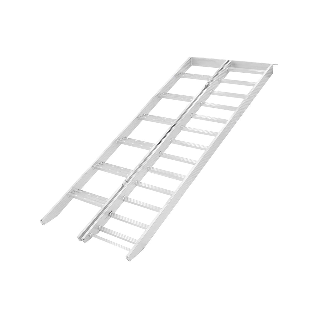 Lightweight Aluminum Motorcycle Ramp with Steps for Single Person Loading - 080409