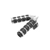 Aluminum Alloy Motorcycle 1" Hand Grips for Harley-Davidson Black/Chrome - 817121