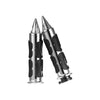 Universal Chrome Black Non-Slip Motorcycle Handlebar Grips 1'' 25mm - 817122