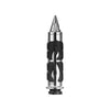 Universal Chrome Black Non-Slip Motorcycle Handlebar Grips 1'' 25mm - 817122