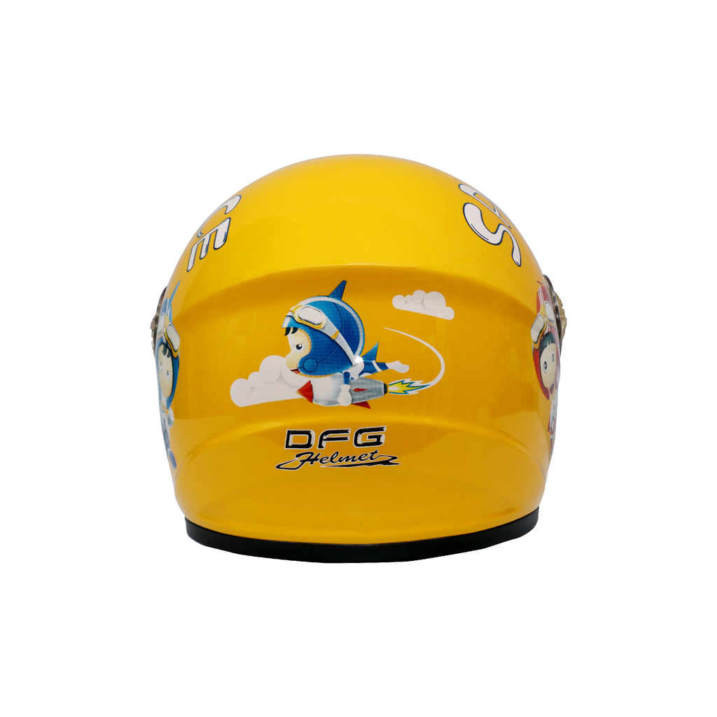 KIDS FULL FACE SAFTEY HELMET 836579 (YELLOW)