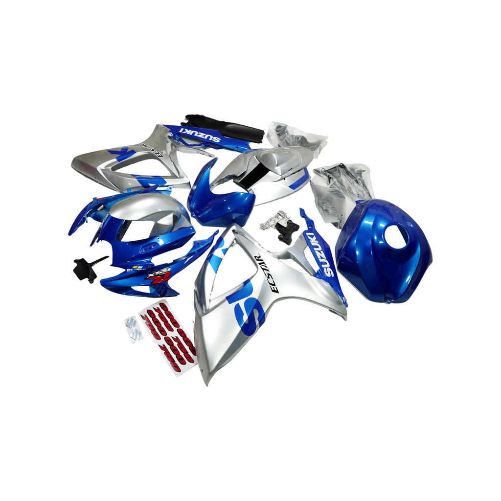 Suzuki GSXR600/750 2006-07 Complete fairing set Blue Silver Black - 839430