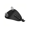 Universal Motorcycle Black Leather Solo Spring Cushion Seat - 841748