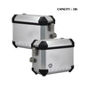 COOCASE X4-J2 SILVER 28L Motorbike Tail Storage Box (1 Pair)_1