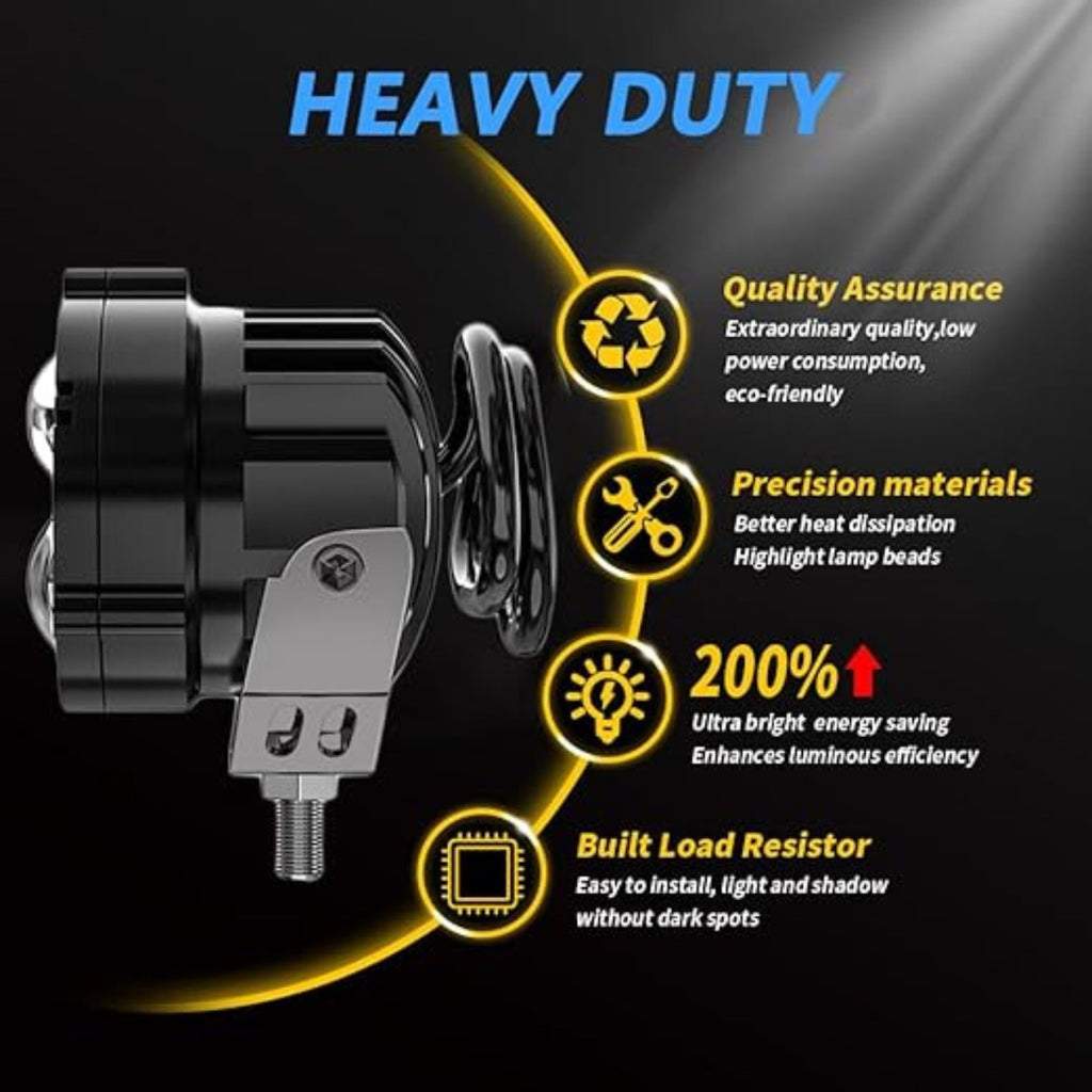 DXY-JRY Dual Color Motorcycle LED Fog Lights_4