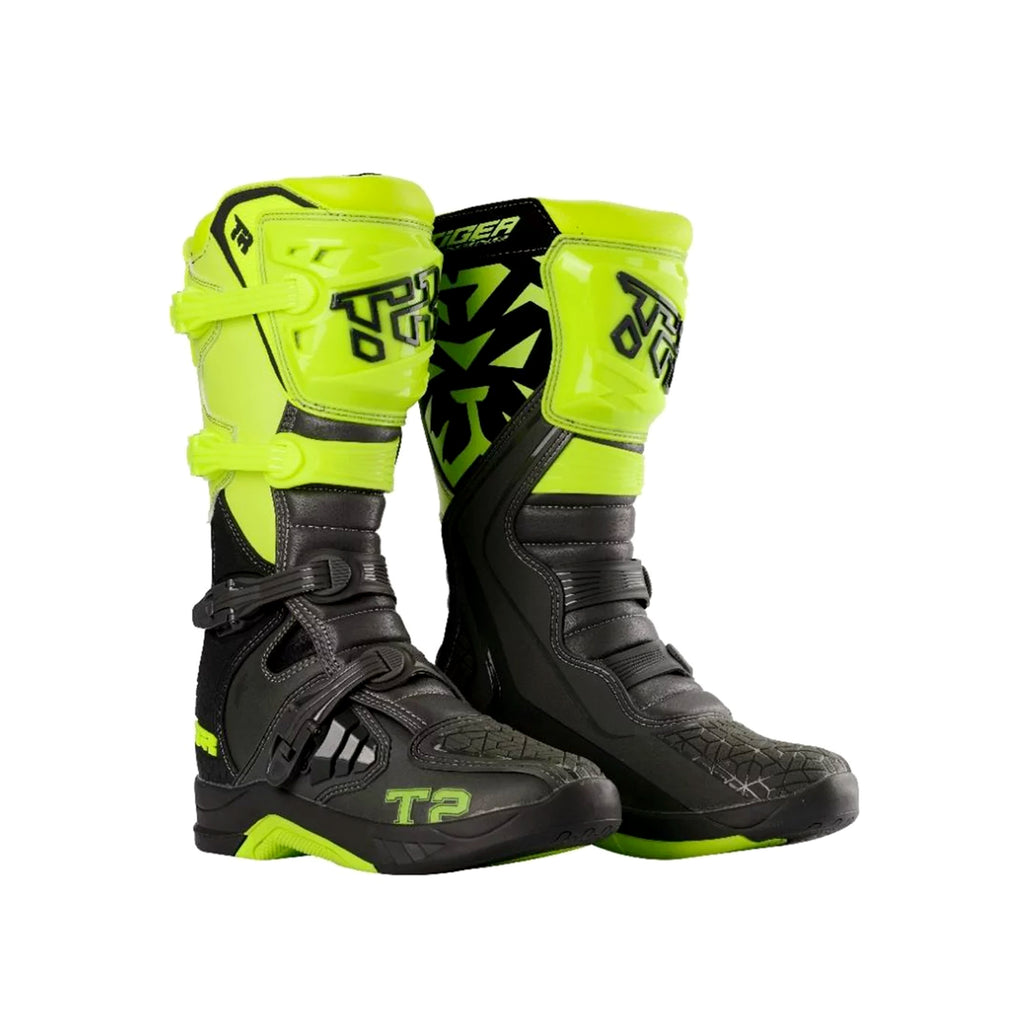 TIGER Racing Off-Road Motocross Motorcycle Boots (Dirt Bike Leather Boot) 863363