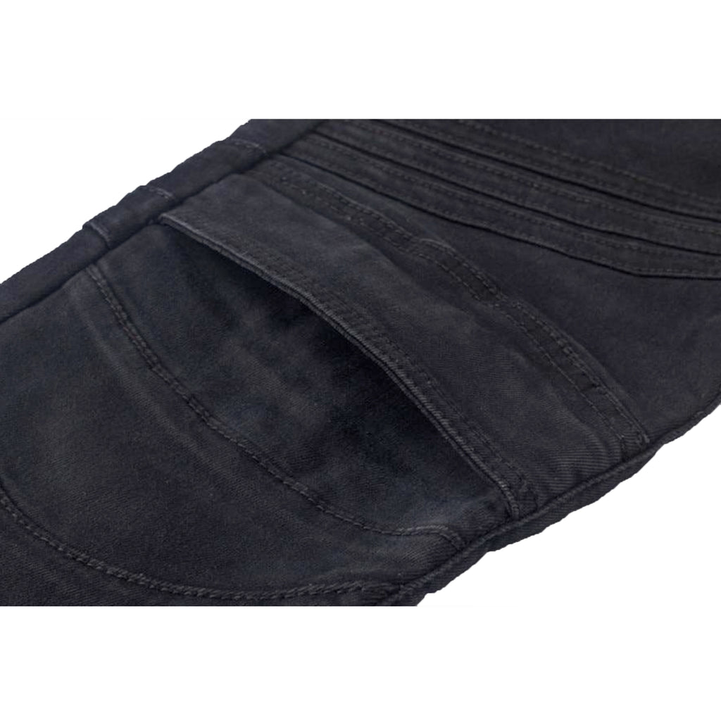 Motorbike Racing Armor Jeans Pant With Knee CE Pads Black_5
