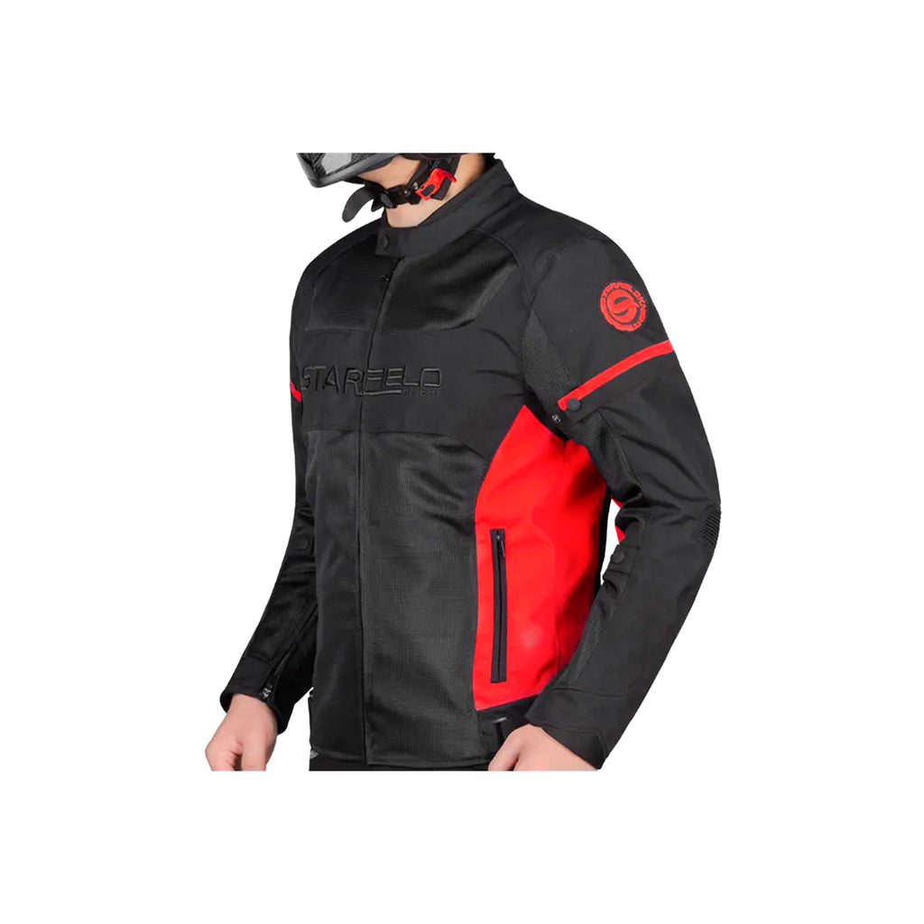 SFK Men's Breathable Summer Motorcycle Motocross Racing Suit Red_3