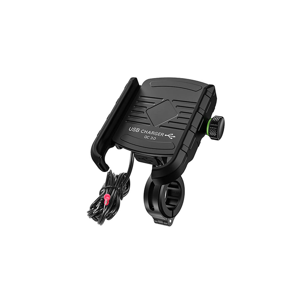 Motorcycle Handlebar Mobile Phone holder Mount with USB Fast Charger_1