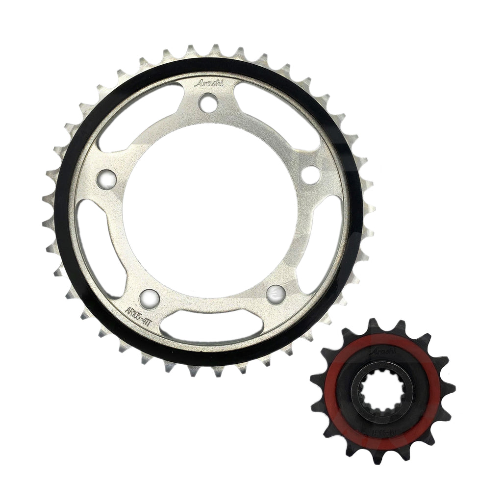 CHAIN SPOCKET FRONT AND REAR SILVER SUZUKI_2
