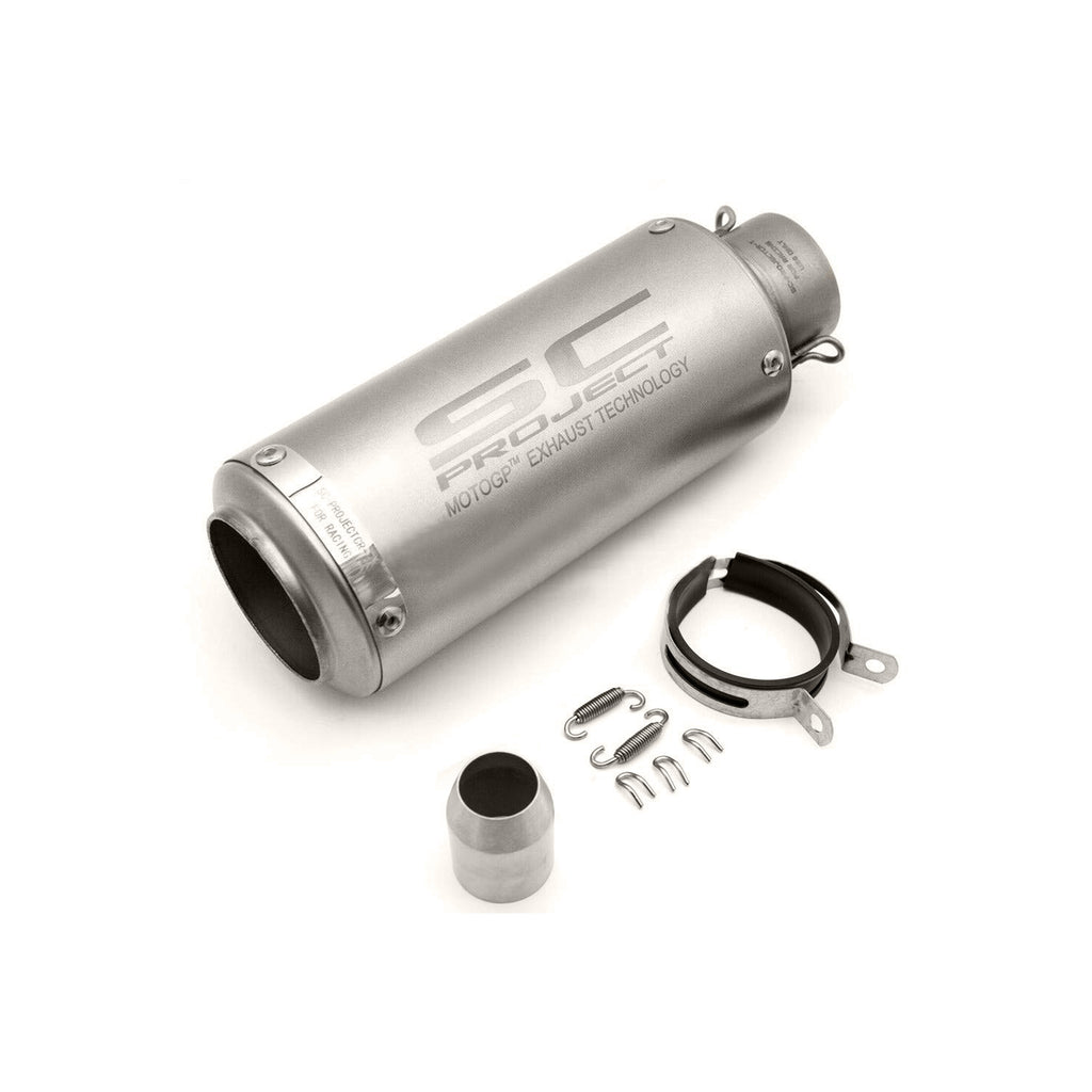 Universal Motorbike Exhaust Pipe with Silver Strip_1
