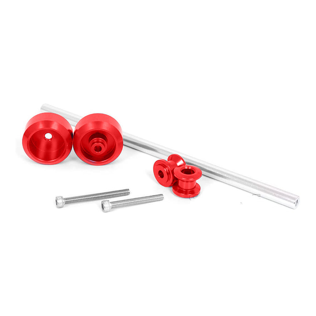 SAVAGE RED FRONT REAR WHEEL AXLE FORK PROTECTOR_3