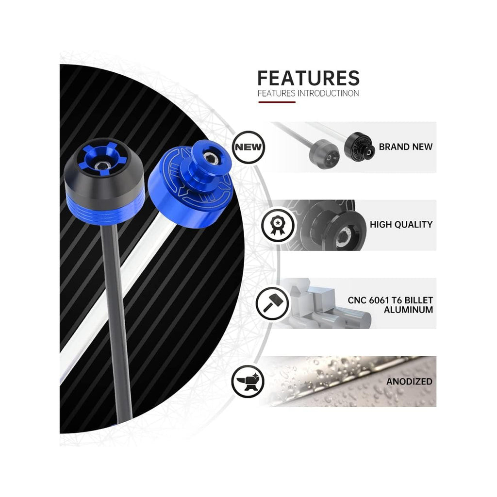 SAVAGE BLUE FRONT REAR WHEEL AXLE FORK PROTECTOR_4