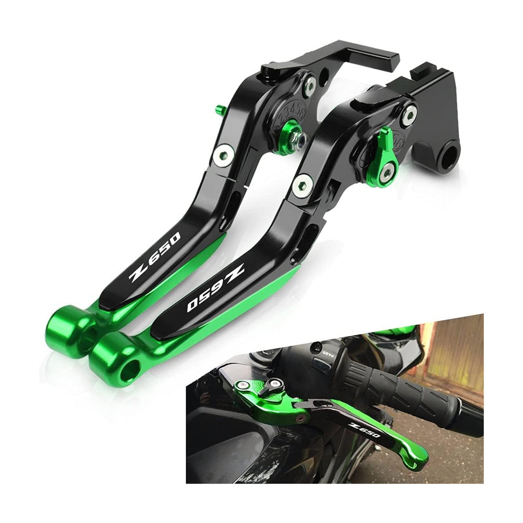 Savage Green Brake/Folding Clutch Lever for Kawasaki Z650 - 875635
