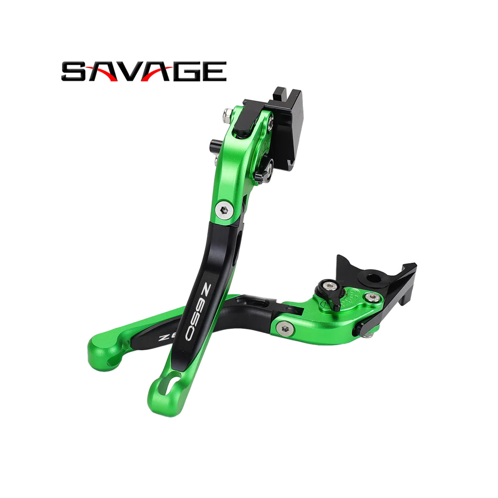 Savage Green Brake/Folding Clutch Lever for Kawasaki Z650 - 875635