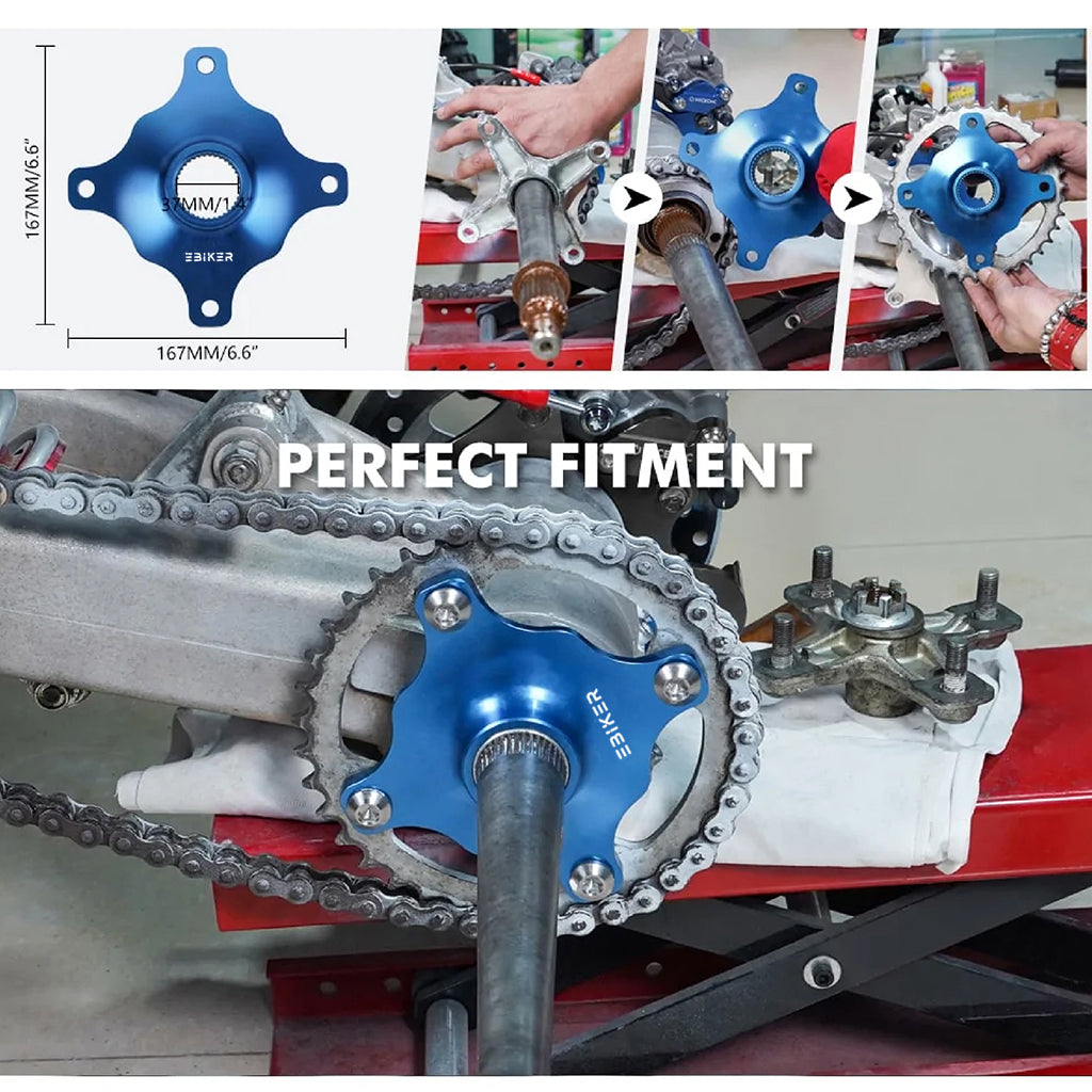 Sprocket Hub ATV Parts For Yamaha Raptor 700 700R 2006-2010 - Black, Red & Blue_11