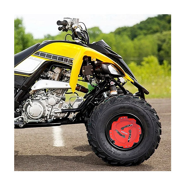 Pair of Rear Wheel Hub Guard Protector for Yamaha Raptor 700R, Red EB11240393