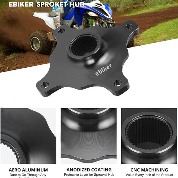 Sprocket Hub ATV Parts For Yamaha Raptor 700 700R 2006-2010 - Black, Red & Blue_7
