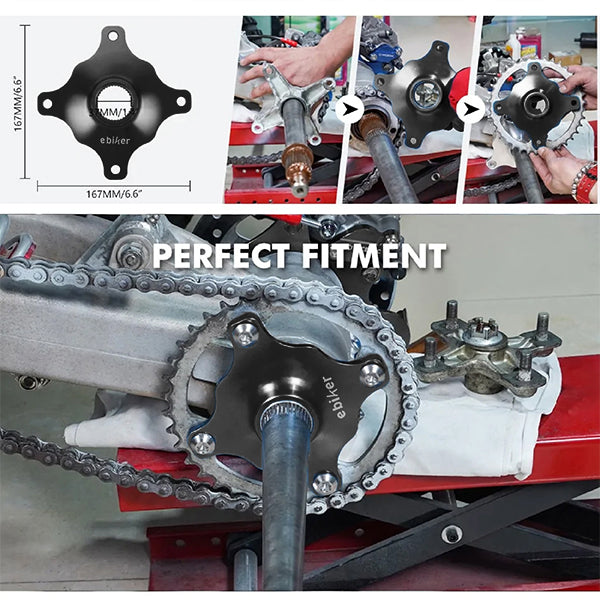 Sprocket Hub ATV Parts For Yamaha Raptor 700 700R 2006-2010 - Black, Red & Blue_10