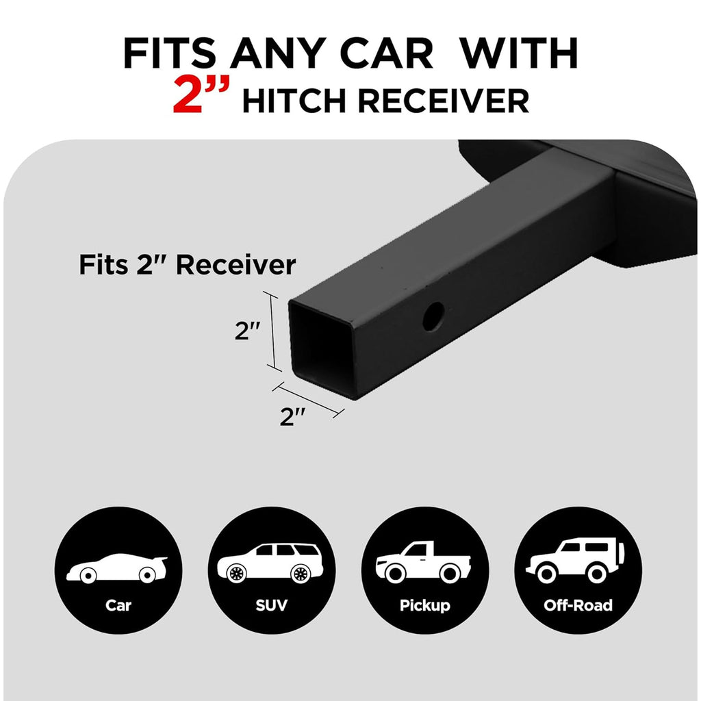 Heavy Duty Motorcycle Hitch Carrier with Ramp & Anti Tilt Lock_8