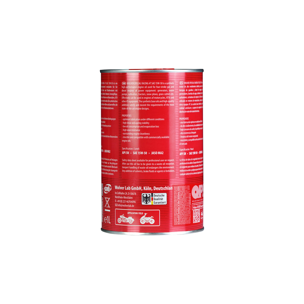 Wolver Motorcycle Special Racing Oil 4T 15W50_2