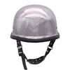 German Style Open Face Half Shell DOT Approved Silver Glossy Helmet -  78575_2