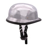 German Style Open Face Half Shell DOT Approved Silver Glossy Helmet -  78575_3