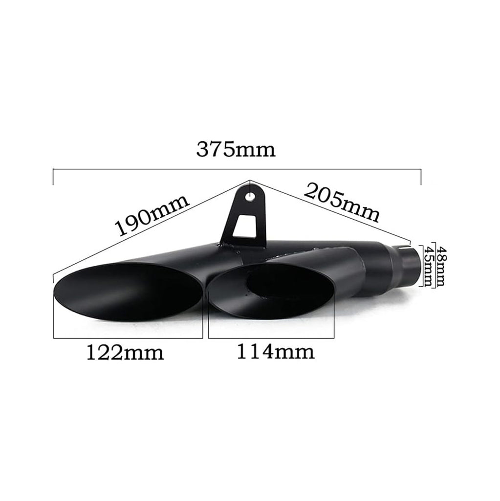 Motorcycles Exhaust Muffler With Double Head A24_4